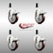 Service Caster 4 Inch 316SS Maroon Poly Swivel 1-1/8 Inch Expanding Stem Caster Set Lock Brake SCC-SS316TTLEX20S414-PPUB-MRN-118-4 - alternate 2